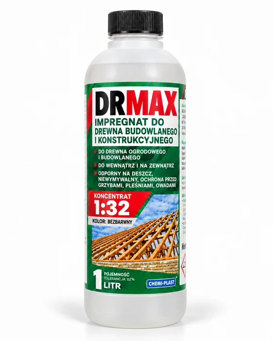 DRMAX Impregnat do drewna 1:32 bezbarwny, 1 l
