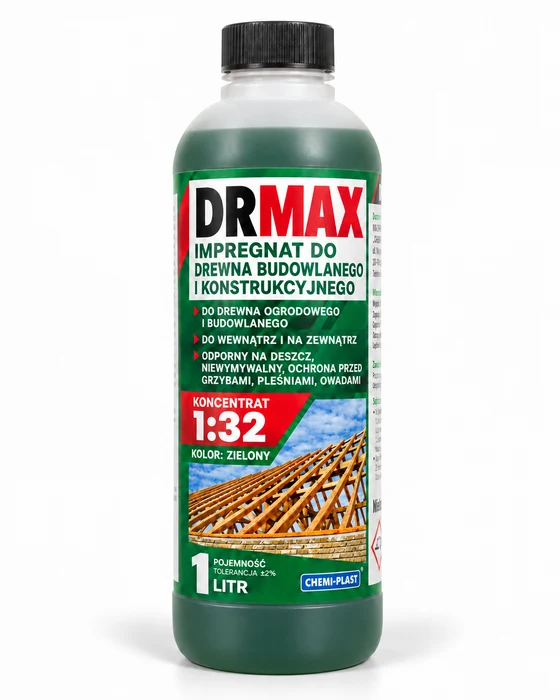 DRMAX Impregnat do drewna 1:32 zielony, 1 l