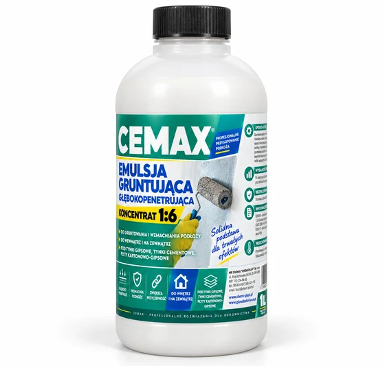 CEMAX Emulsja gruntująca głęboko penetrująca koncentrat 1:6, 1 l