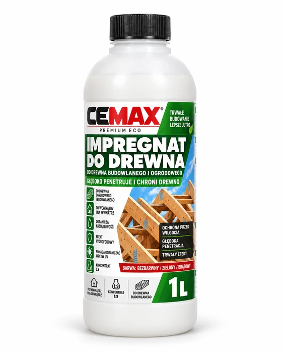 CEMAX Impregnat do drewna koncentrat 1:9 bezbarwny, 1 l