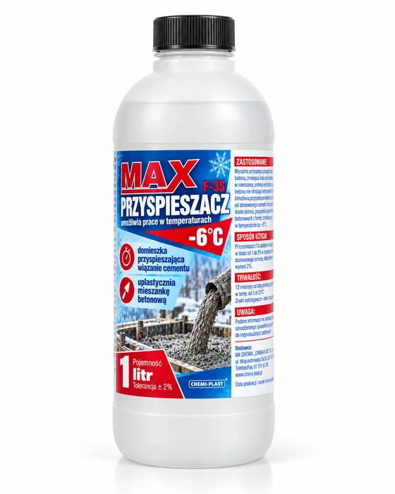 MAX PRZYSPIESZACZ F-3S do betonu, 1 l