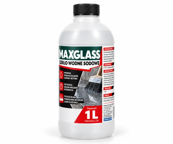 MAXGLASS Szkło wodne sodowe, 1 l