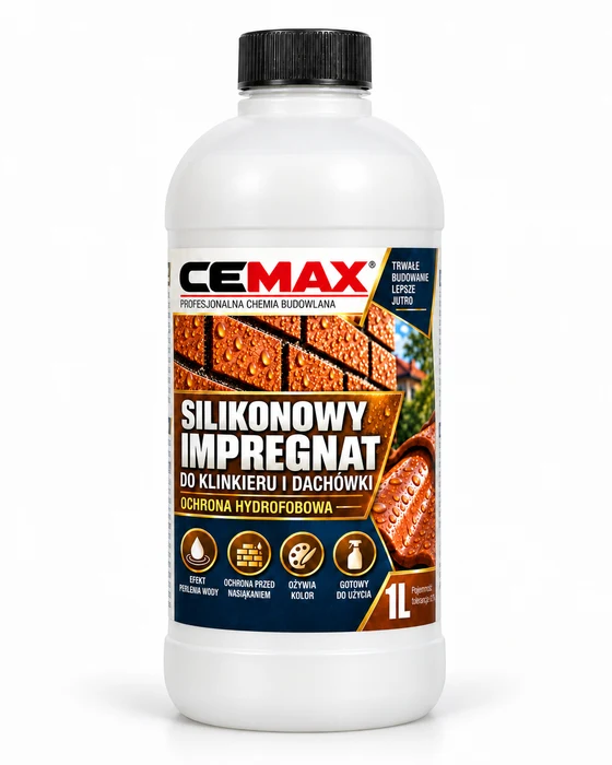 MAXKLINKIER Silikonowy impregnat do klinkieru i dachówki ceramicznej, 1 l