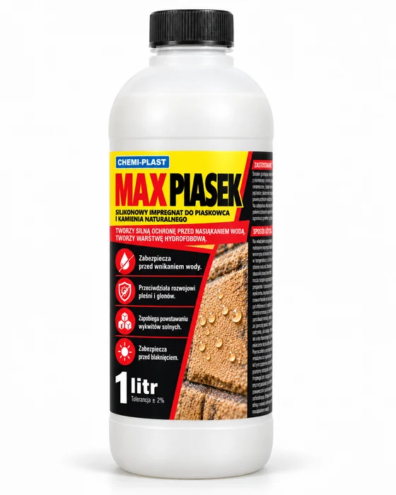 MAXPIASEK Silikonowy impregnat do piaskowca i kamienia naturalnego, 1 l