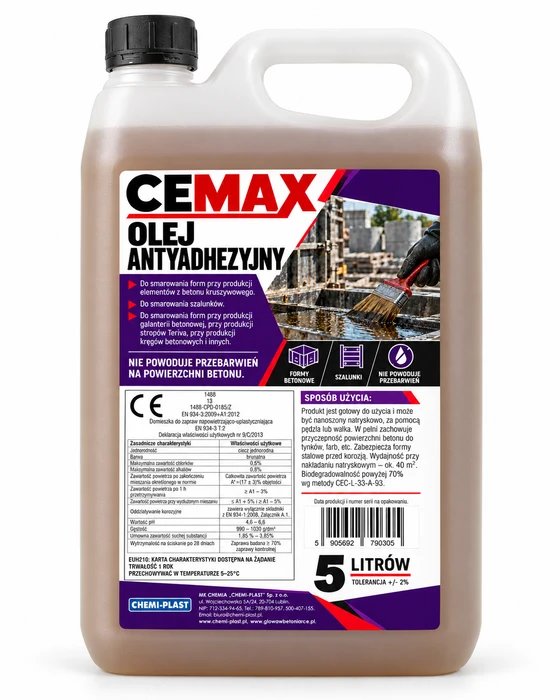 CEMAX Olej antyadhezyjny, 5 l