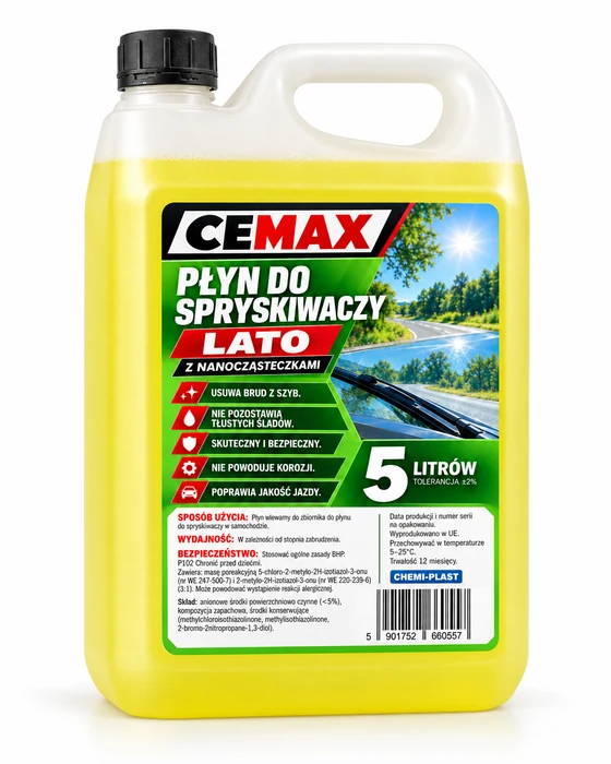 Płyn do spryskiwaczy LATO - ekonomiczny, 5 l