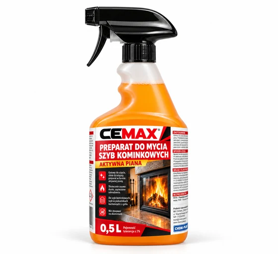 Preparat do mycia szyb kominkowych, 0,5 l