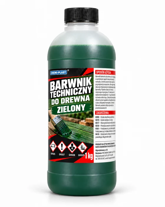 Barwnik techniczny do drewna zielony, 1 kg